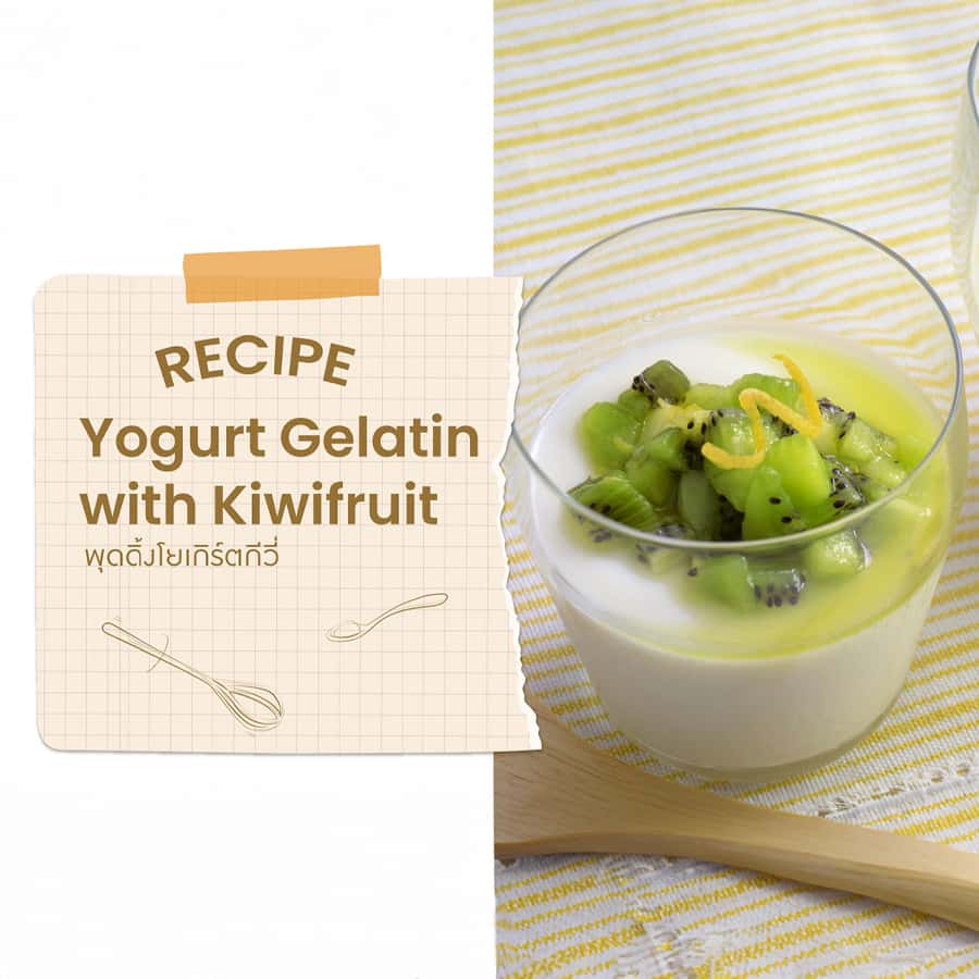 Yogurt Gelatin with Kiwifruit